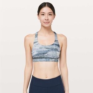 Lululemon Invigorate Bra Mesh Scape Multi / True Navy size 10